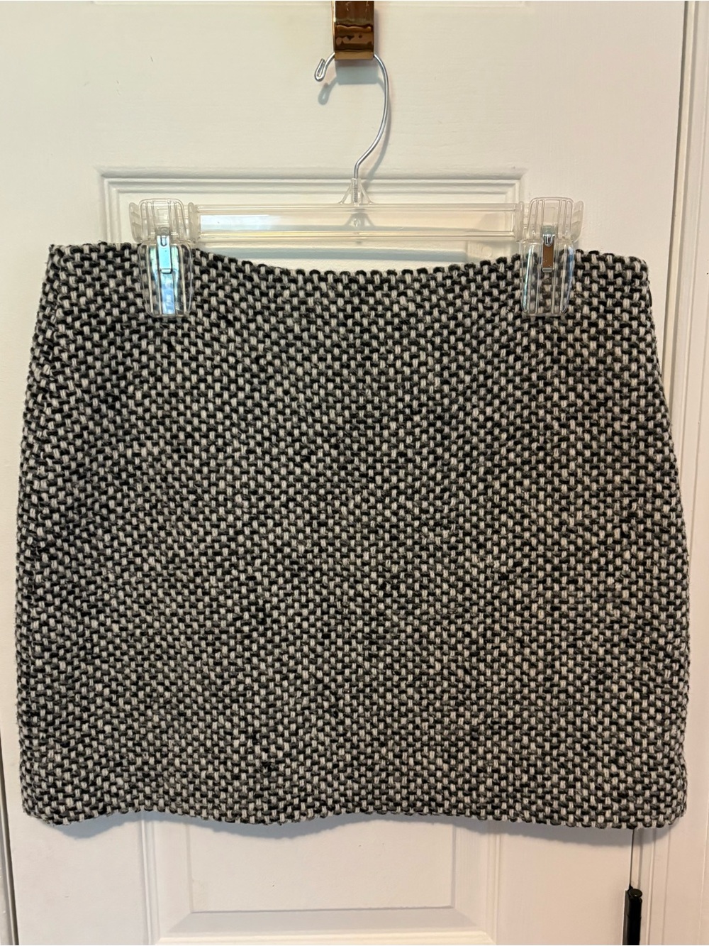 J. Crew Black & White Tweed Mini Skirt